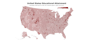Screenshot of a choropleth map made with D3.js